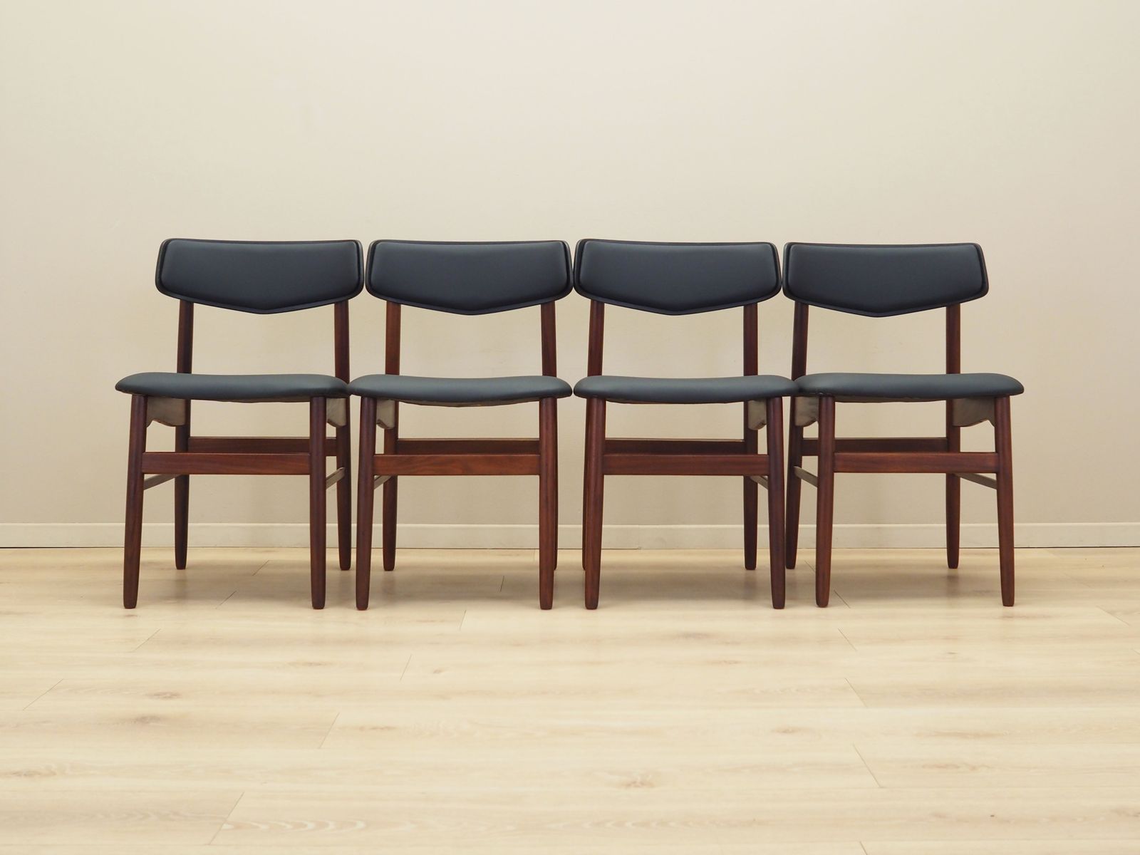 Set Of Four Teak Chairs, Danish Design, 1960s, Production: Denmark photo for sale