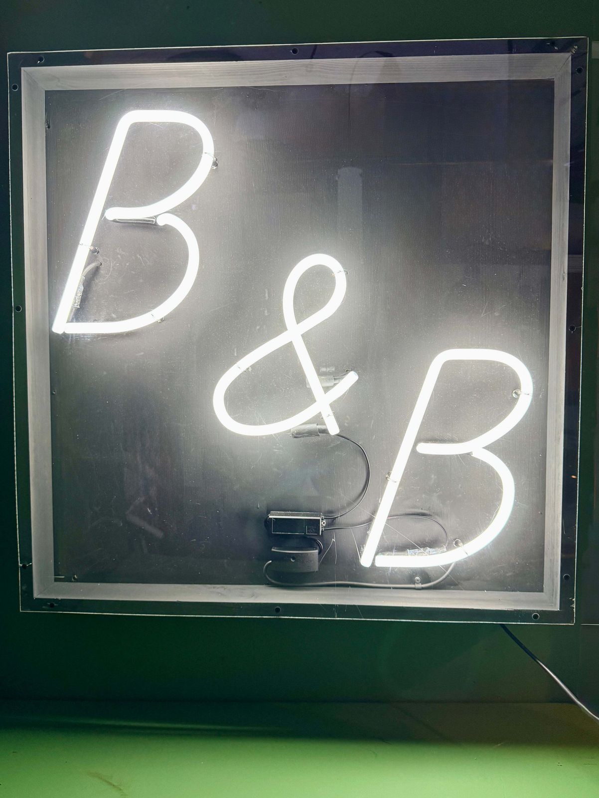 Large ‘ B&B ‘ Bed & Breakfast Neon Sign Circa 1980s photo for sale