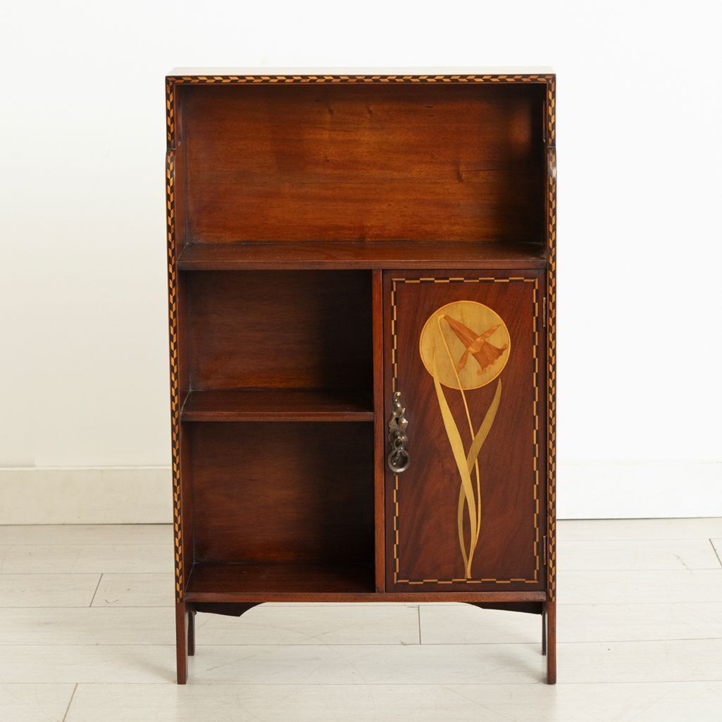 Arts & Crafts Mahogany Bookcase By Shapland & Petter