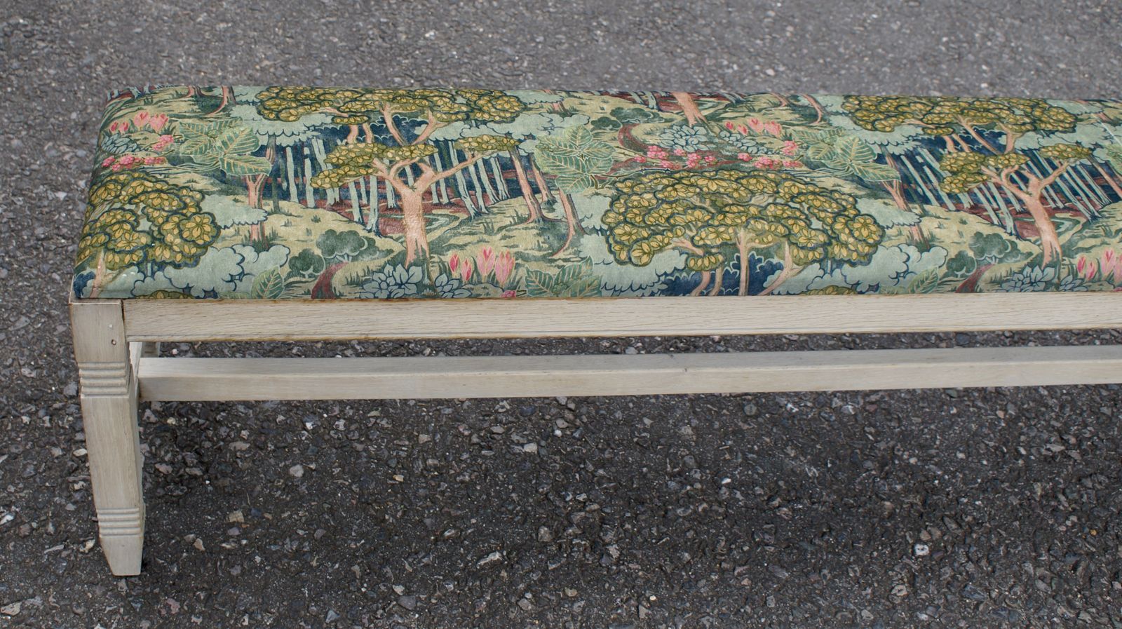 Antique Bleached Oak School Bench photo buy