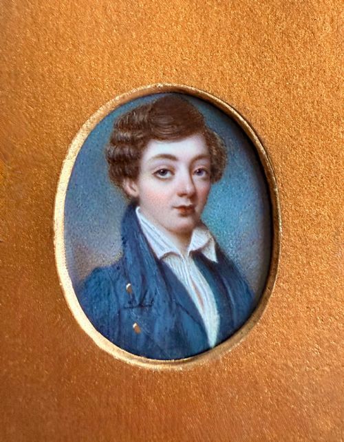 The Blue Boy Fine Georgian Portrait Miniature   Circle Of Richard  Cosway (1742   1821) photo furniture