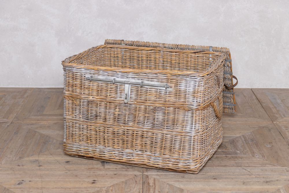Vintage 1930's Wicker Laundry Basket photo furniture