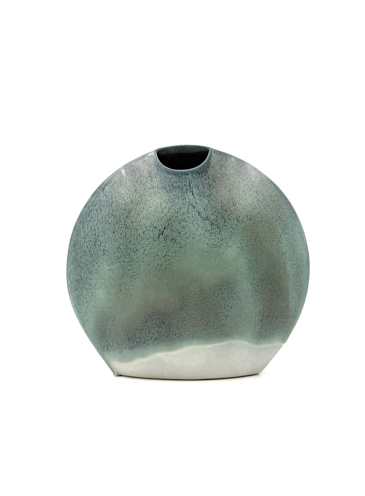 Mid Century Modern Blue Ceramic Solifleur Vase, France 1970 photo 650.0