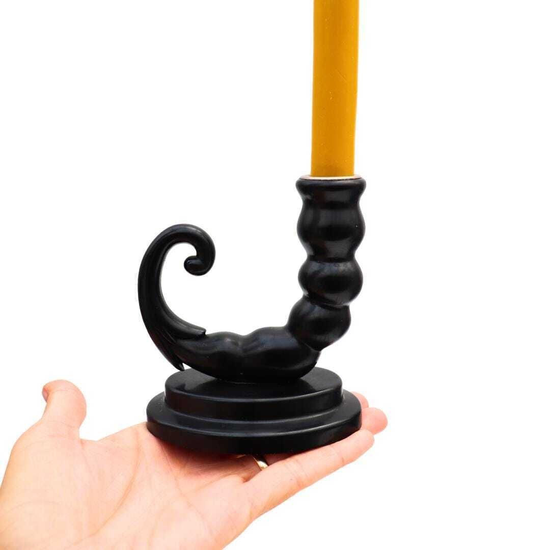 Antique Art Deco Era Scorpion Tale Single Bakelite Candlestick Holder C 1920's. photo vinterior