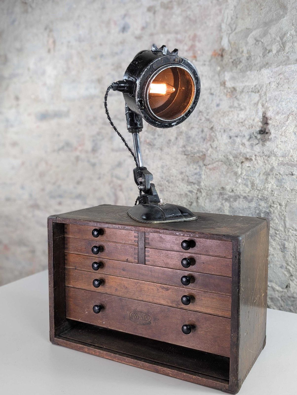 Ww2 Raf /Air Ministry Morse Code Signal Lamp Up Cycled To A Table Accent Lamp photo buy