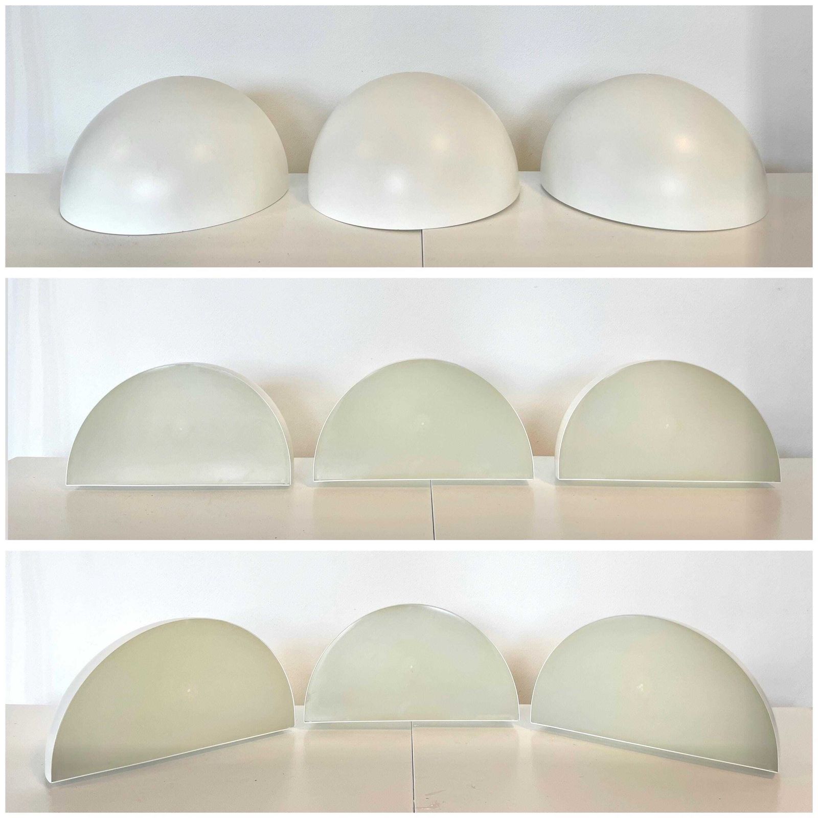 photo furniture Postmodern Vintage Danish "Quarto" Three Wall Lamps In White   Design By Torsten Thorup And Claus Bonderup For Focus In The 1980s