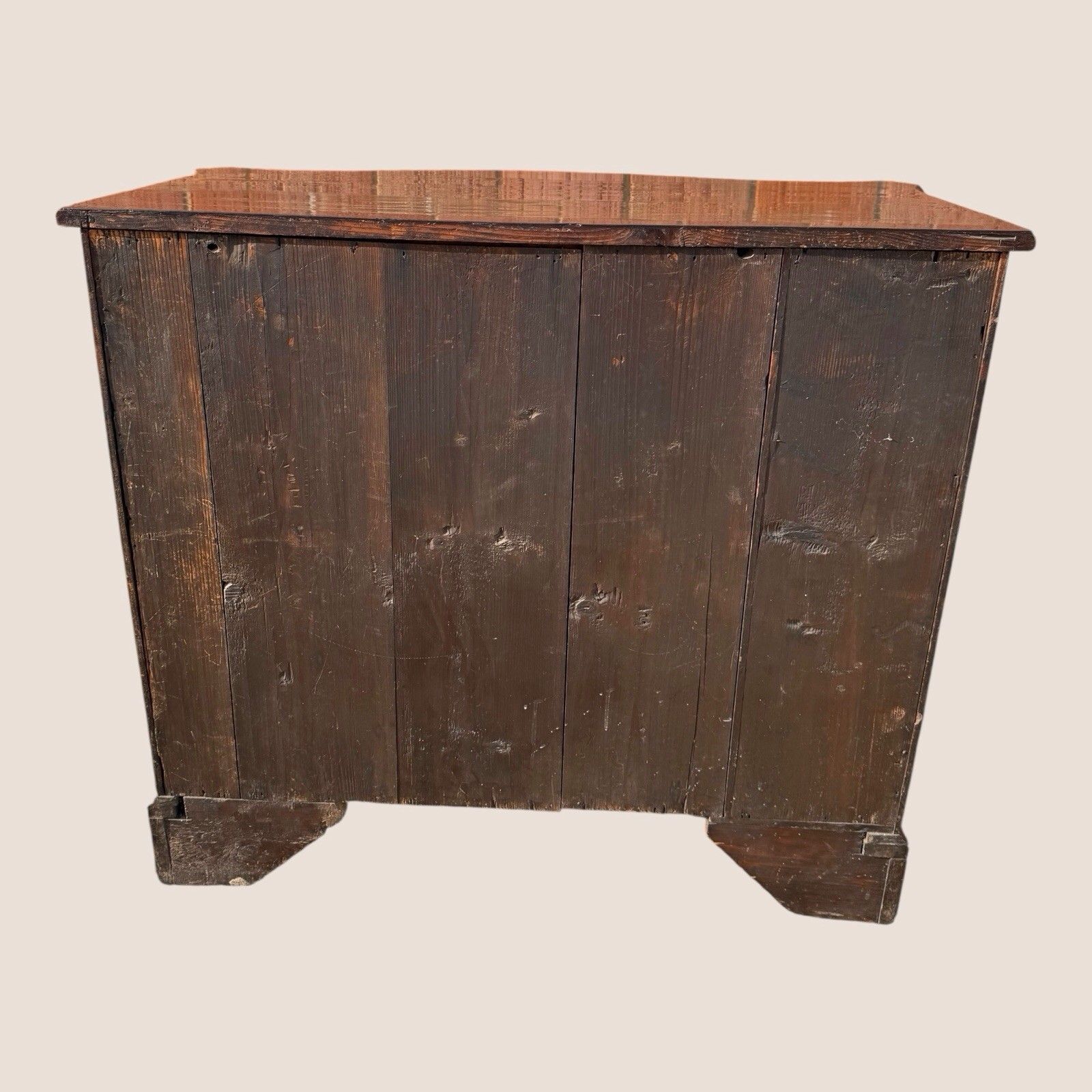 photo buy Antique Georgian 1760 Mahogany Serpentine Chest Of Drawers Writing Brush & Slide