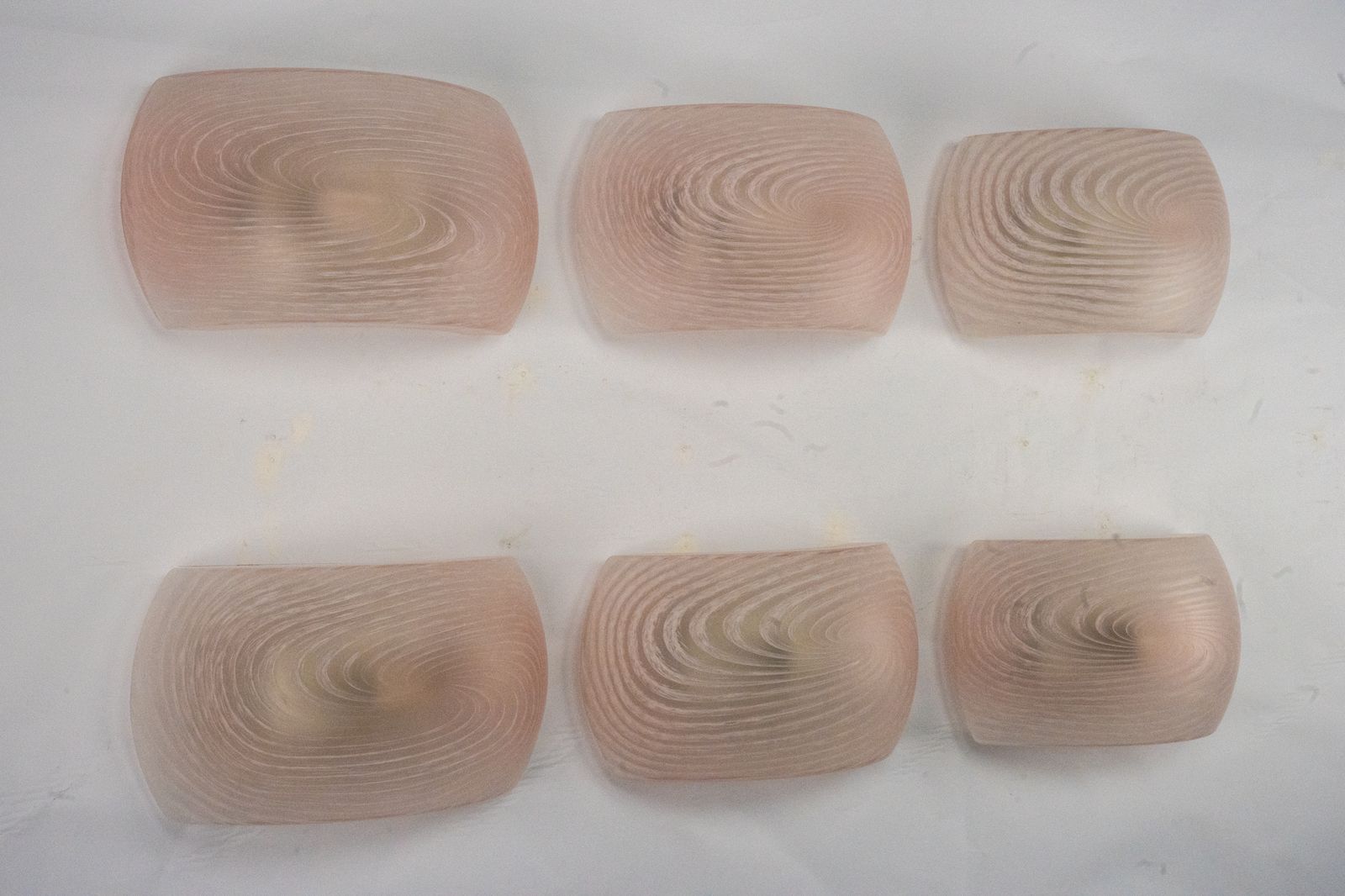 3120.0 Set Of Six Pink Murano Glass Sconces. Italy 1970s photo