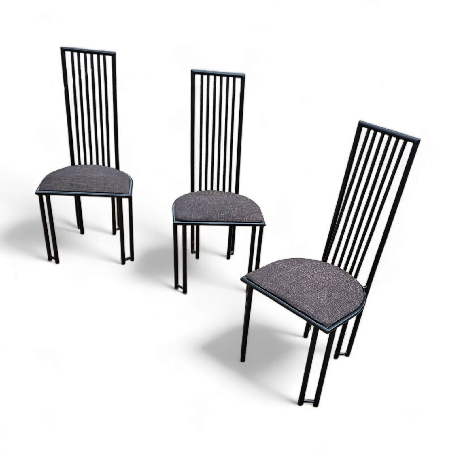 4 X Postmodern Chair / Metal Frame / 1980s photo Furniture