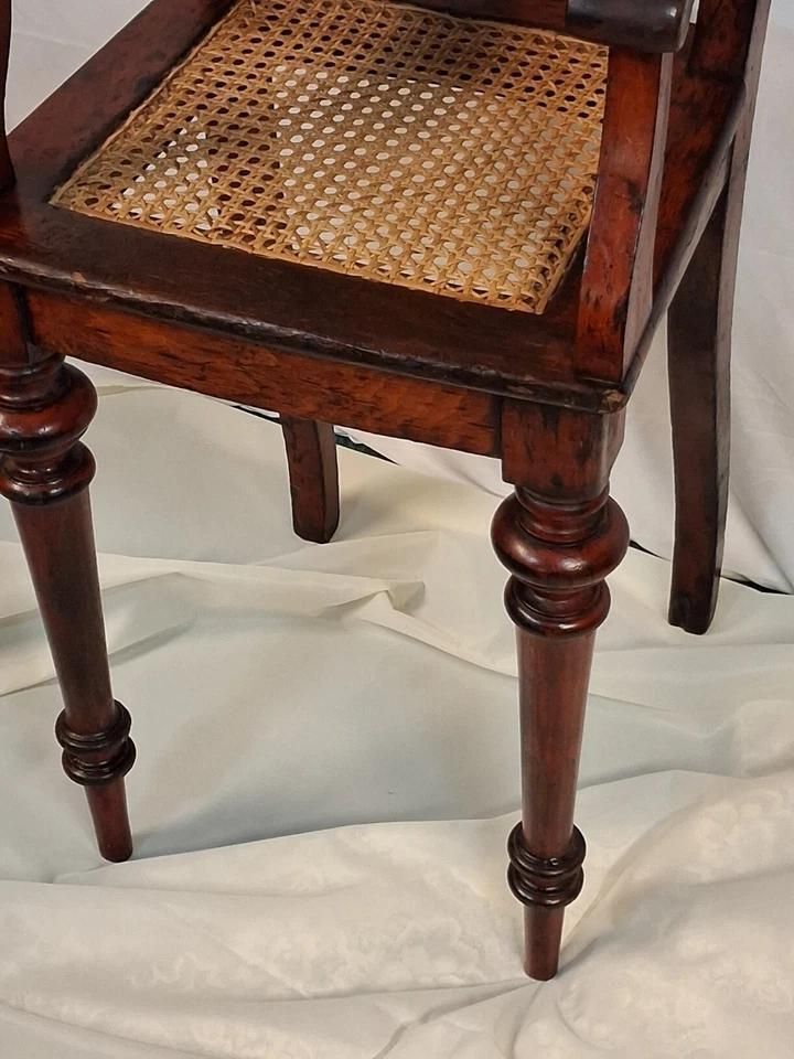 Edwardian Mahogany Childs Chair So Child Can Sit Correct Height At Table photo 265.0