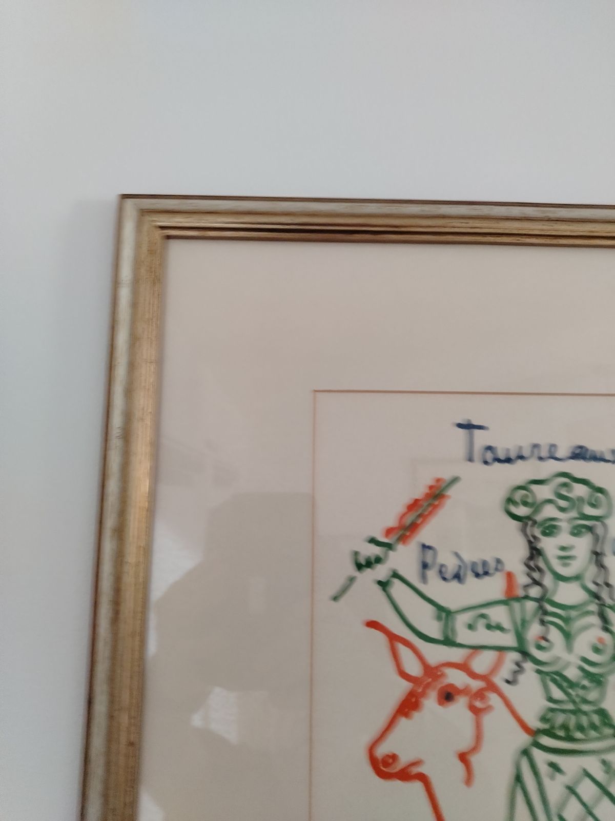 photo vinterior Original Lithograph “Bulls” Trinckvel  1965 By Jean Cocteau Limited Edition Of 200