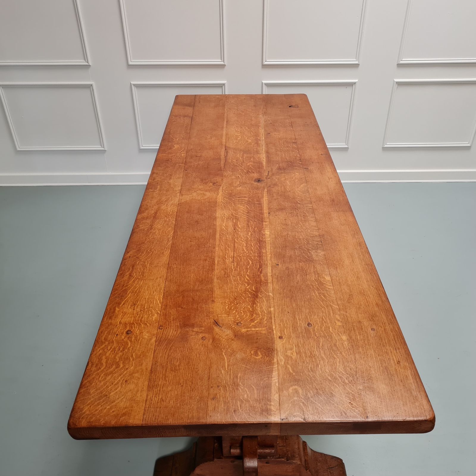 Huge Oak Monastery Dining Table C1880 Free Delivery Eng/Wales photo Furniture