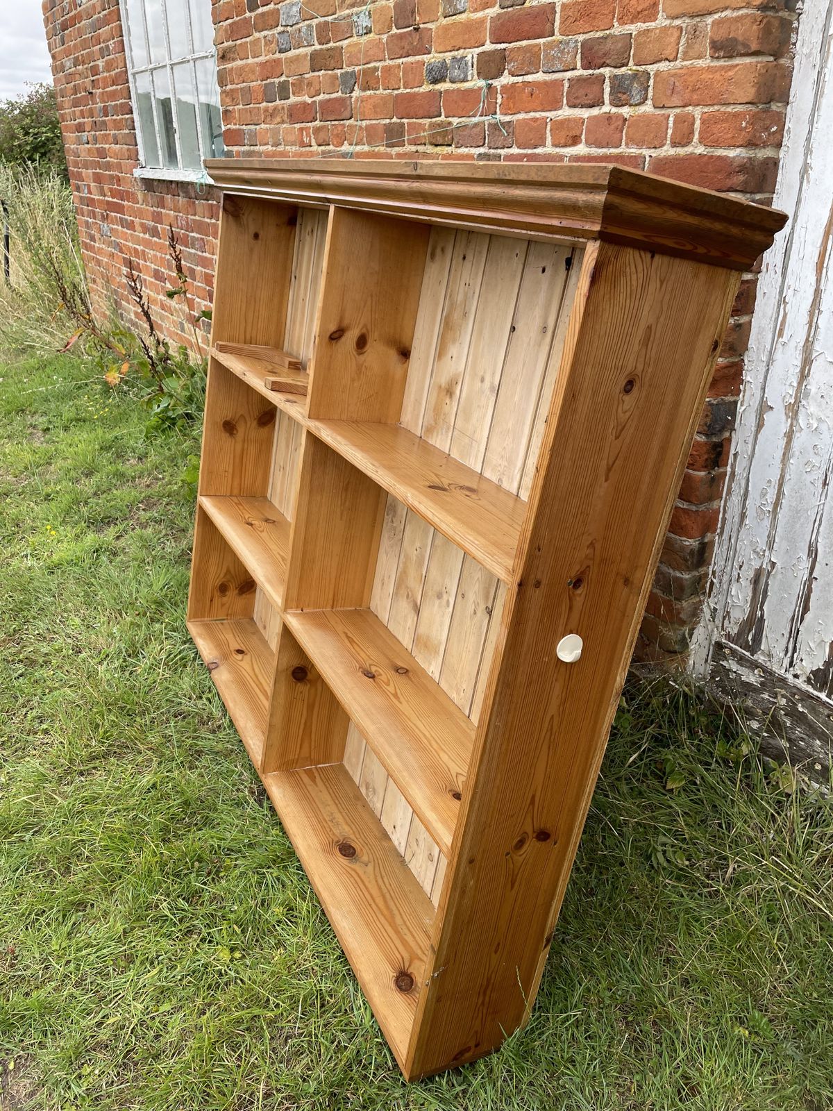 Superb Hand Made  Vintage Pine Shelving Book Case photo furniture