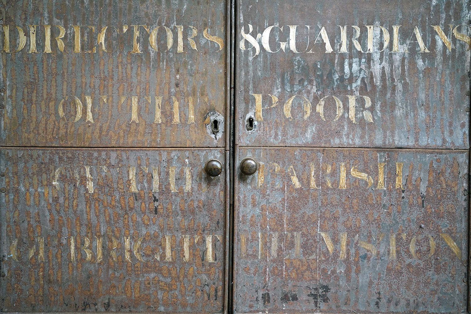 An Early 19thc Painted Metal Alms Cabinet; "Directors & Guardians Of The Poor Of The Parish Of Brighthelmston" C.1810 30 photo furniture