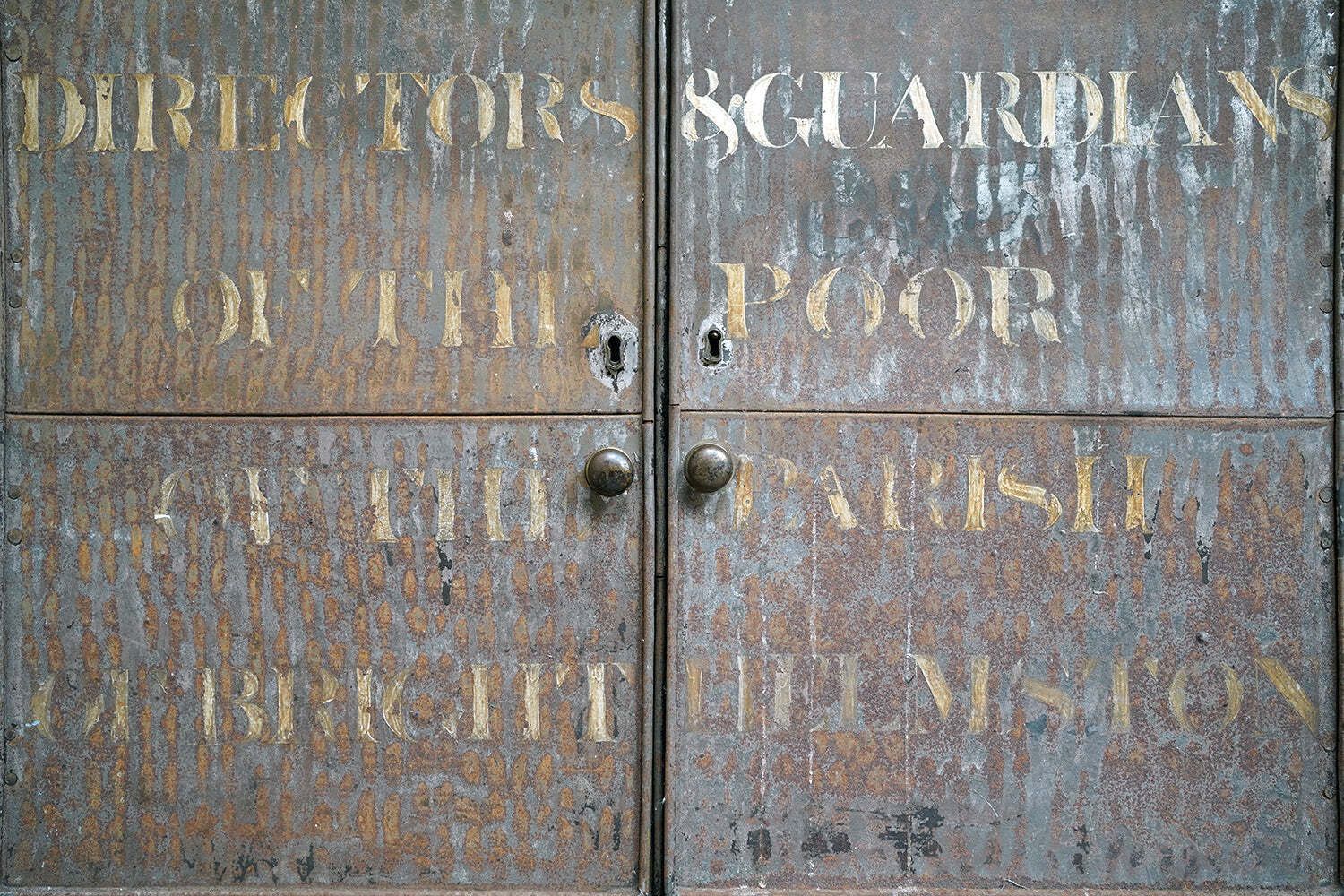 An Early 19thc Painted Metal Alms Cabinet; "Directors & Guardians Of The Poor Of The Parish Of Brighthelmston" C.1810 30 photo buy