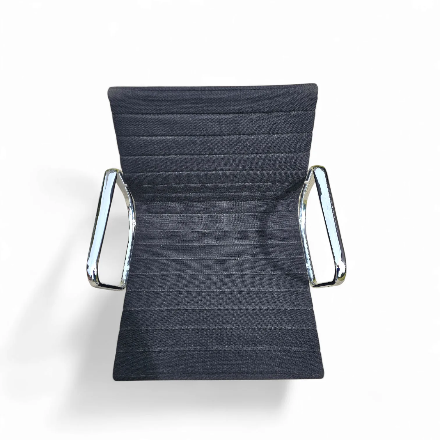 Ea 107 / 108 Alu  S / Eames / Vitra Office Chair / Black Hupsak Fabric / Chrome Frame photo vintage
