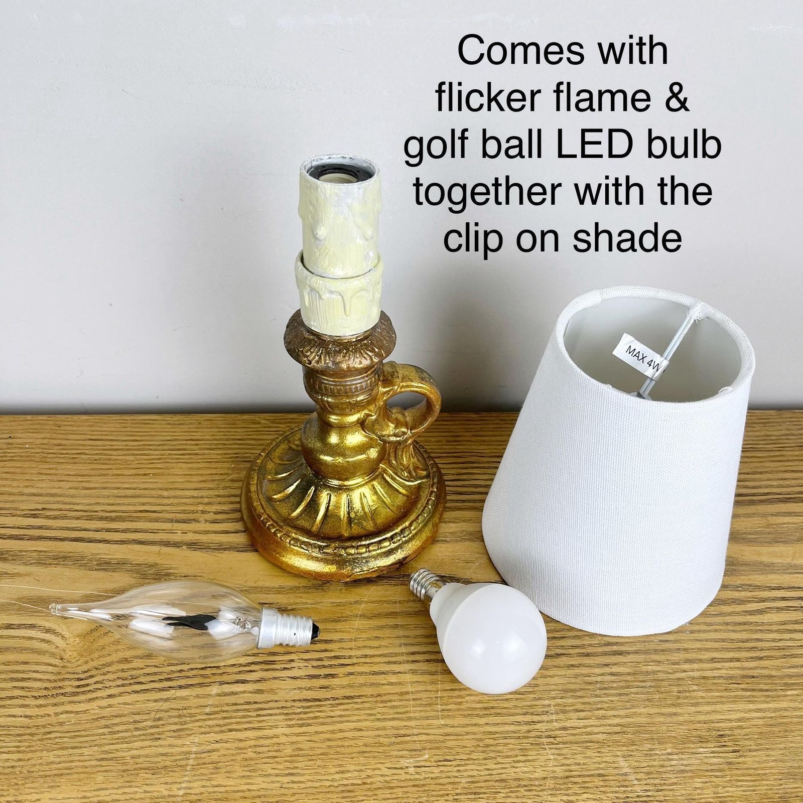 Vintage French Lamp, Wee Willie Winkie Chamberstick Lamp photo vinterior