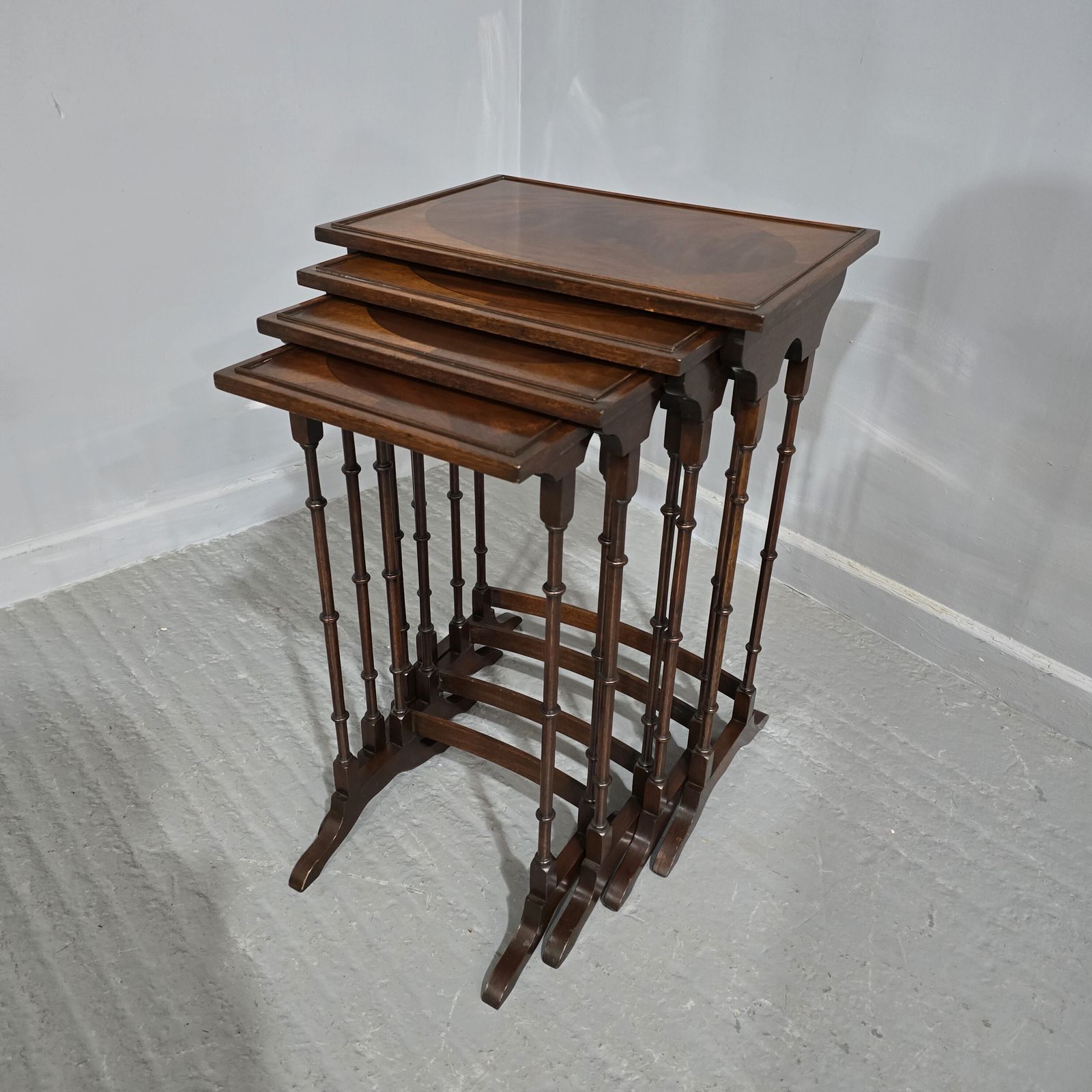 Mahogany Quartetto Nest Of Tables photo for sale