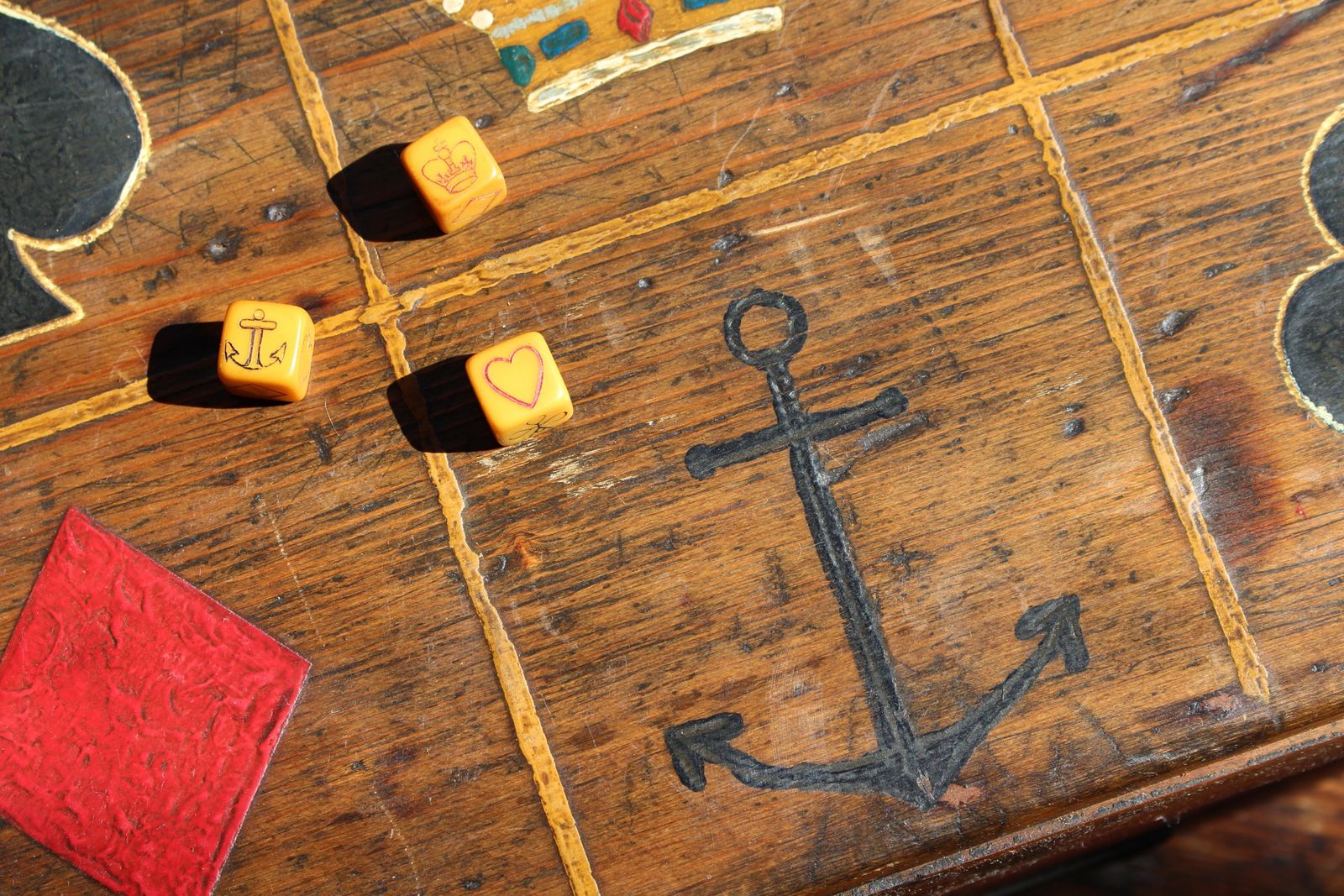 Early 20th Century English Maritime Sailors Gambling Game Box  ‘Crown & Anchor' photo Home Decor
