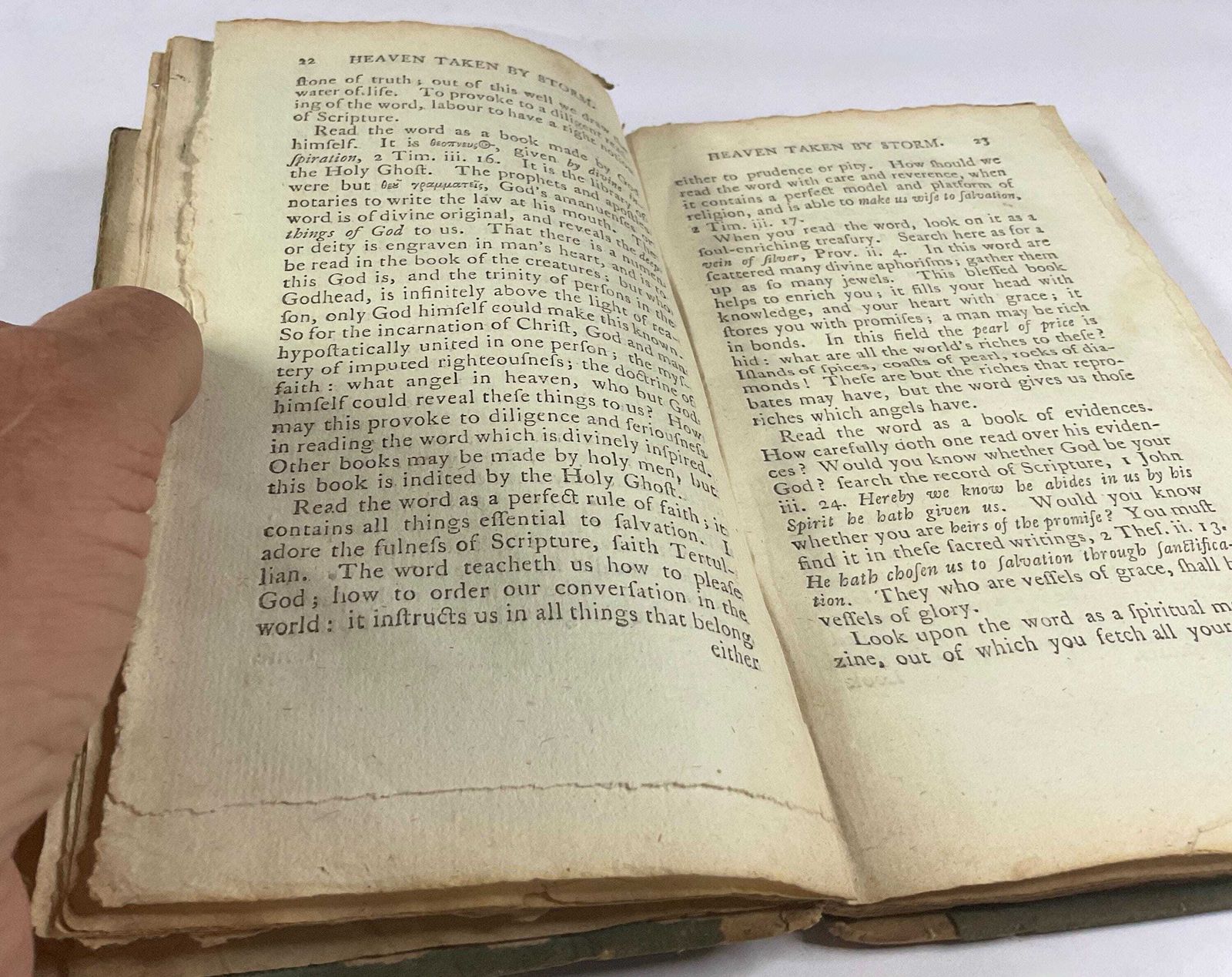 Antiquarian Book, Heaven Taken By Storm 1796. photo vintage