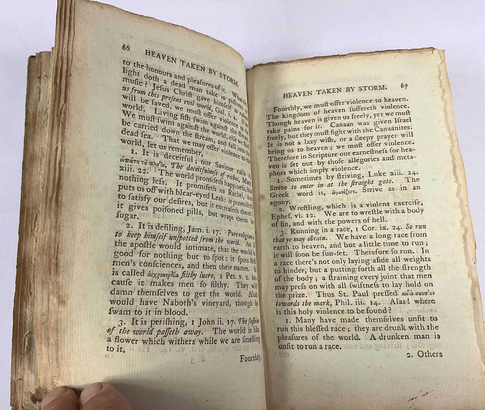 photo furniture Antiquarian Book, Heaven Taken By Storm 1796.