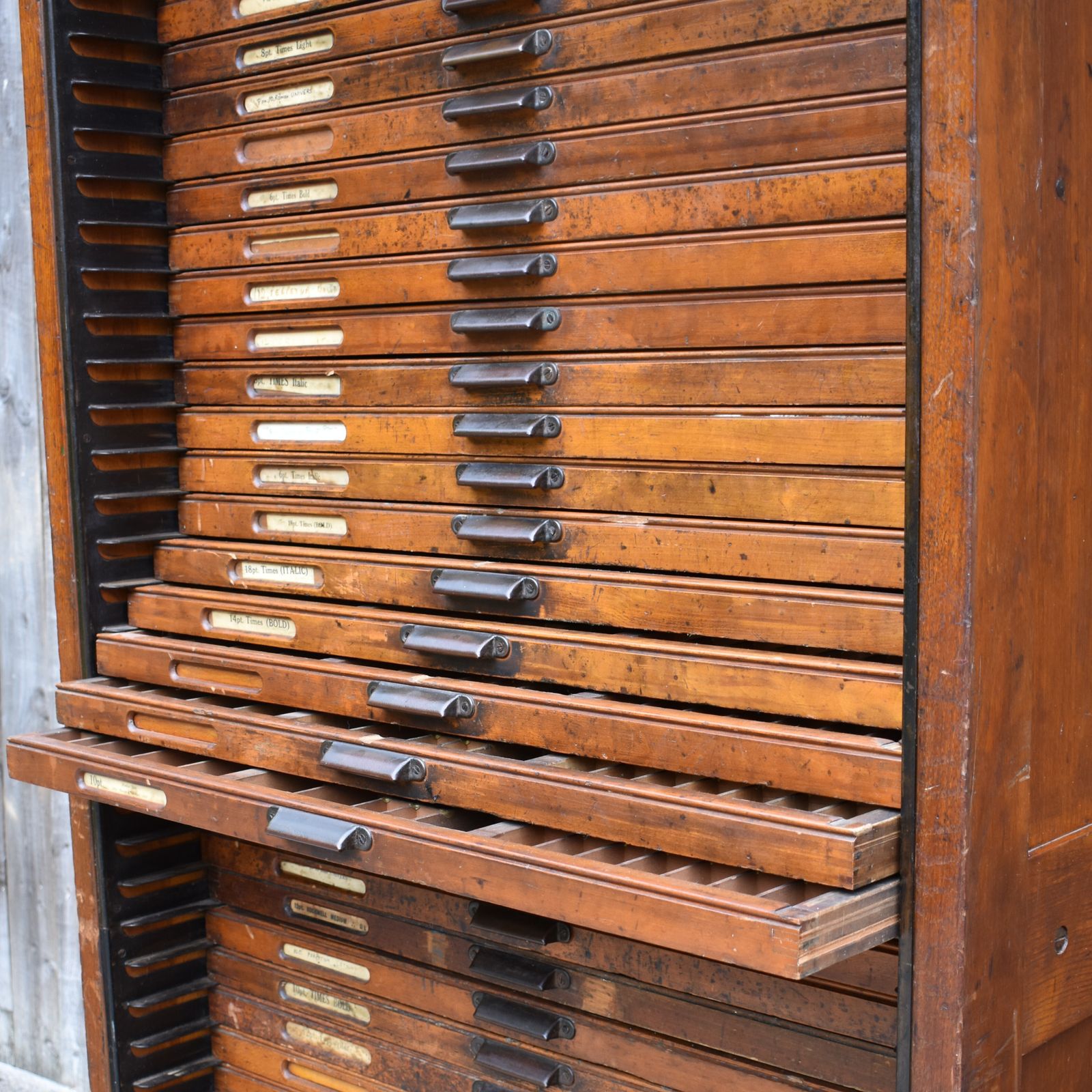 Antique Stephenson Blake Letterpress Printers Type Collector Drawer Tray Cabinet photo vintage