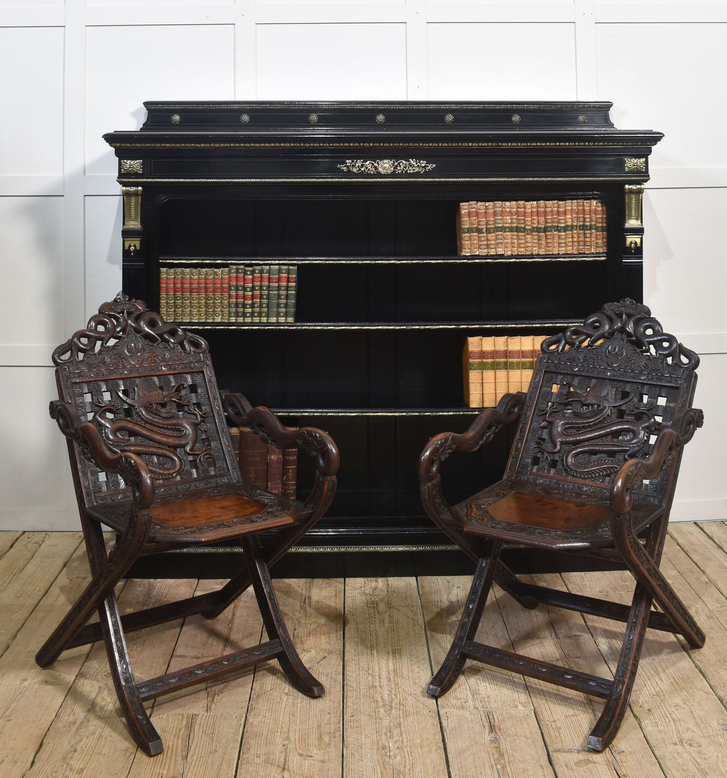 Pair Of 19th Century Chinese Folding Armchairs photo furniture