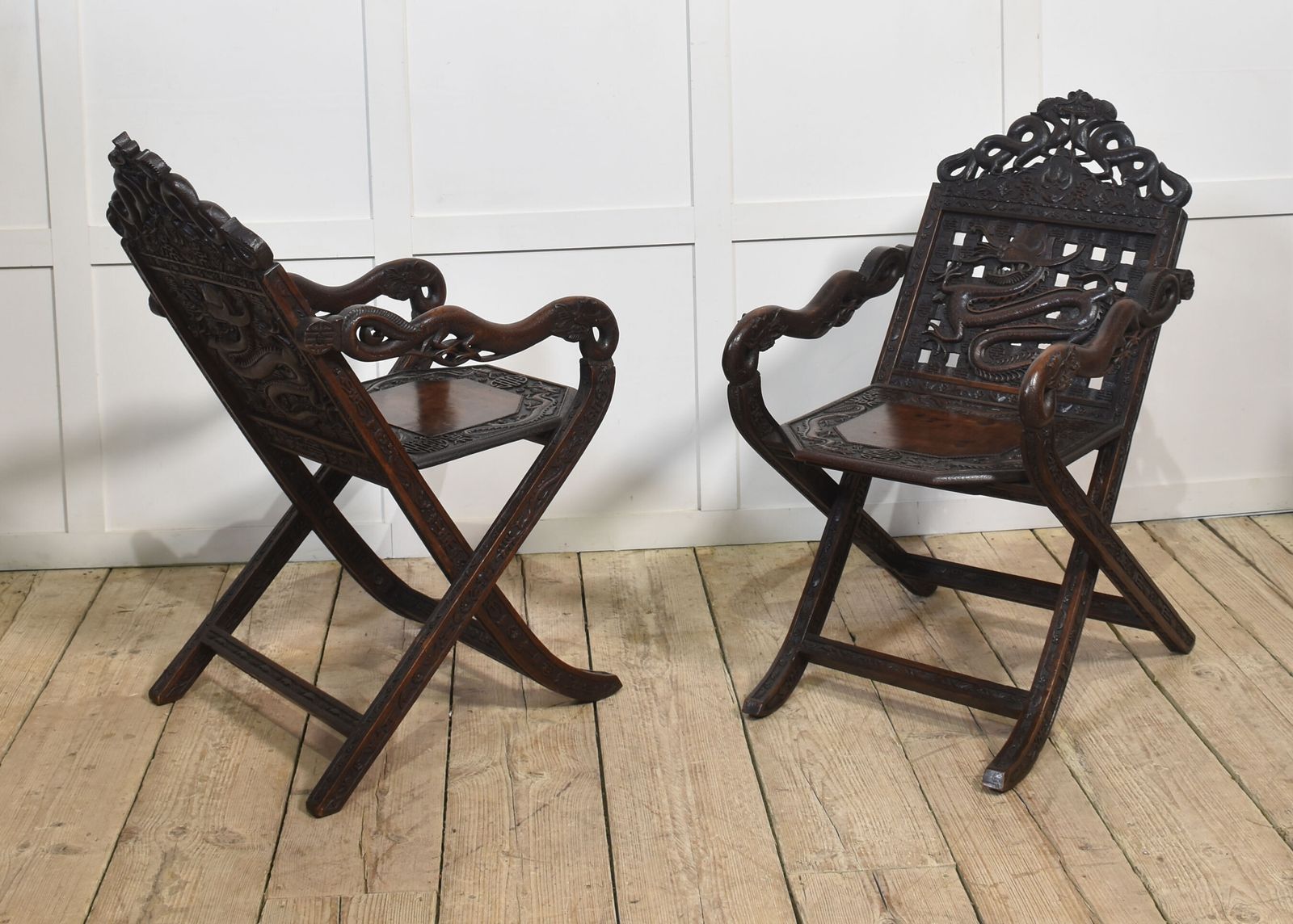 Pair Of 19th Century Chinese Folding Armchairs photo 1434.0