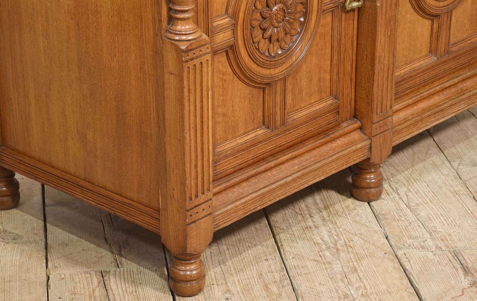 Furniture Carved Oak Two Door Sideboard By Maple And Co photo