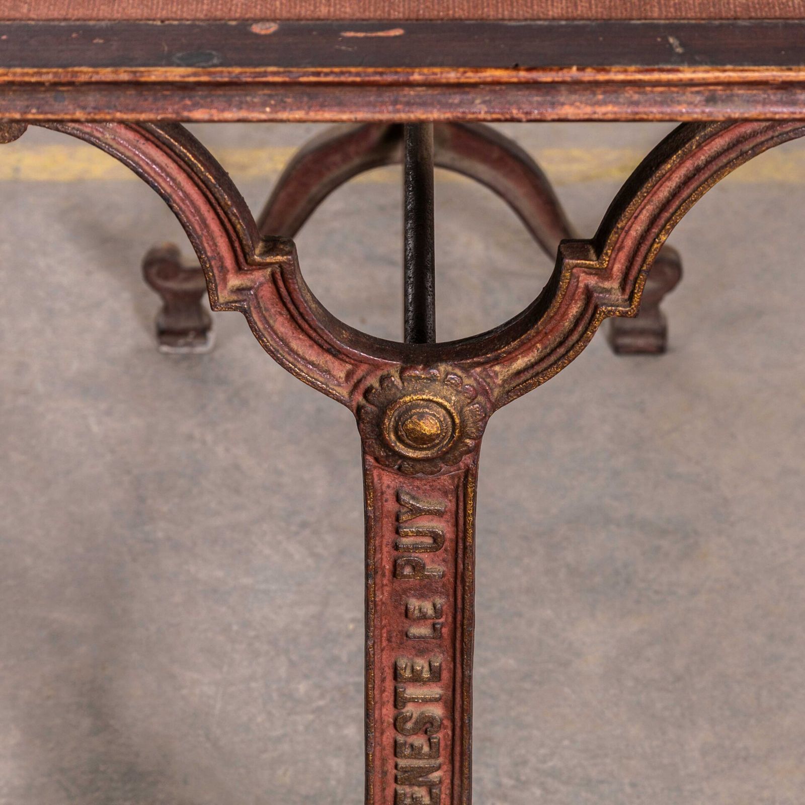 1940’s Original French Intricate Relief Cast Base Table (3577) photo vinterior