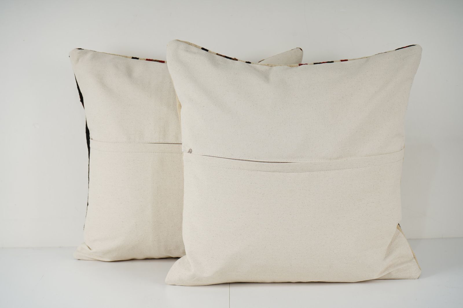 Turkish Hemp Kilim Pillow Cover, Set Of Two White Striped Anatolian Cushion Cover, Pair Organic Tribal Pillowcase photo furniture