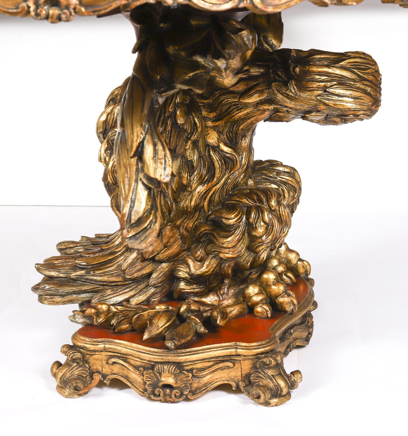 photo buy Antique George II Revival Rouge Marble Topped Eagle Centre Table 20th C