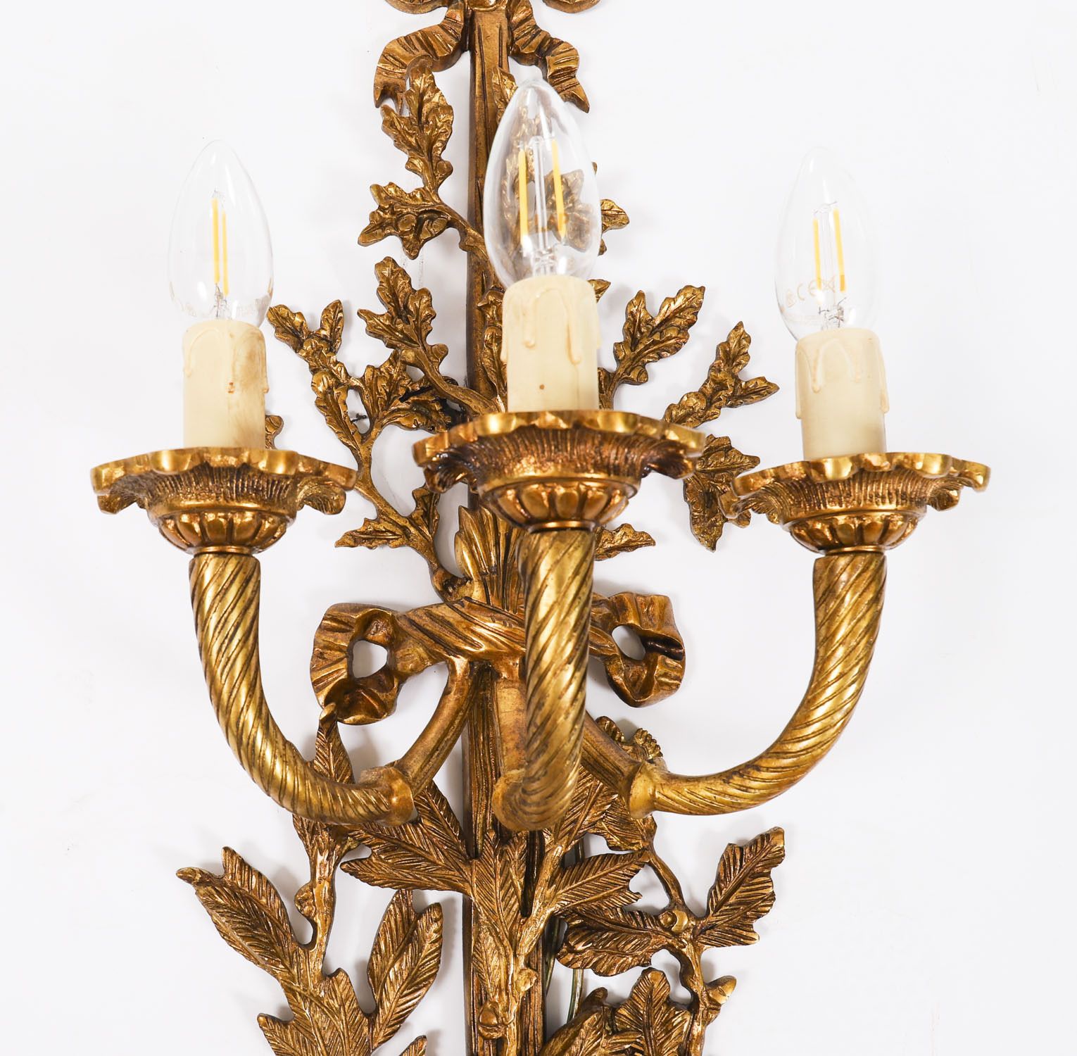 photo buy Antique Set Of 6 French Louis Revival 3 Branch Ormolu Wall Lights  20th C