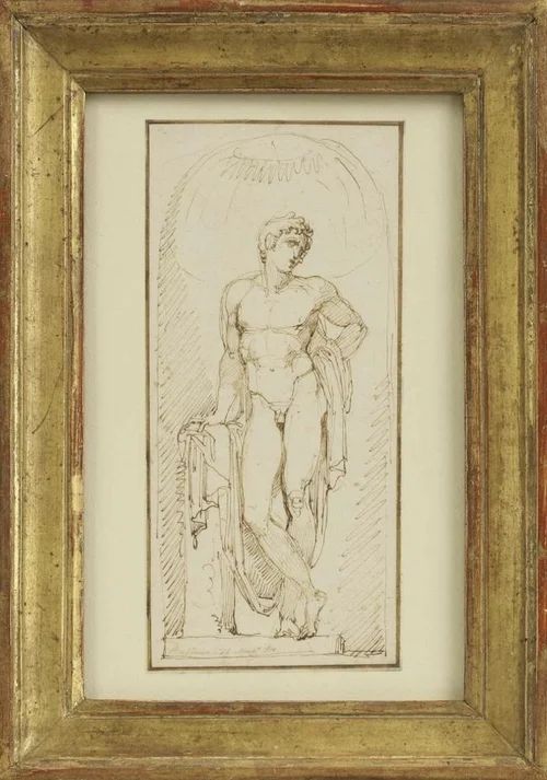 English School (Early 19th Century)   Study Of Apollo. photo furniture