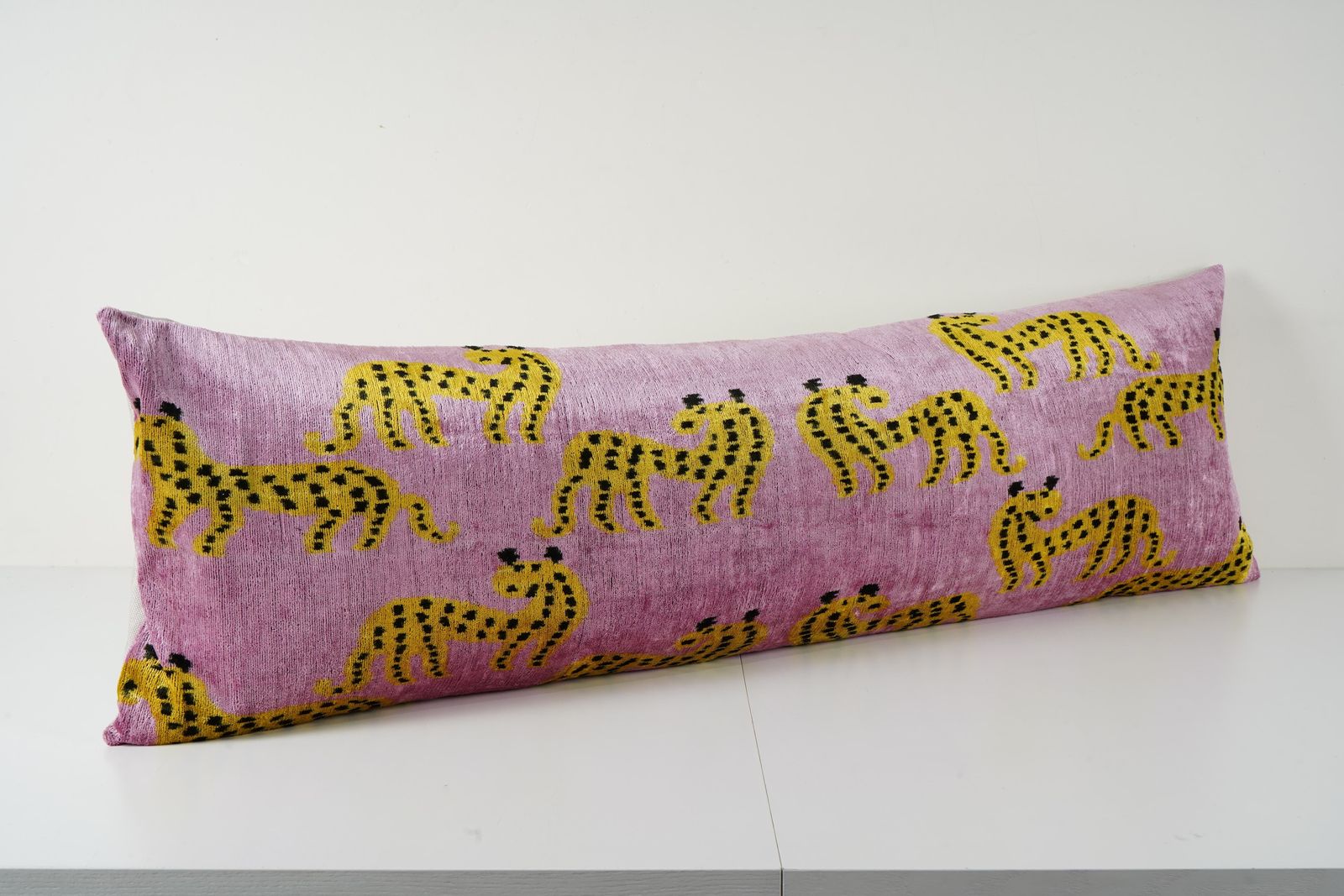 Pink Animal Ikat Velvet Bedding Pillow Case   Set Of Two Leopard Cheetah Animal Cushion Cover photo for sale