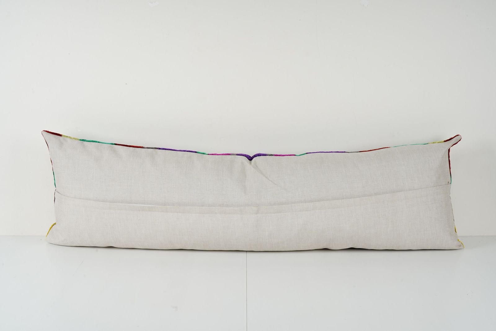 Silk Ikat Velvet Lumbar Pillow Cover, Extra Long Decorative Bench Cushion photo for sale