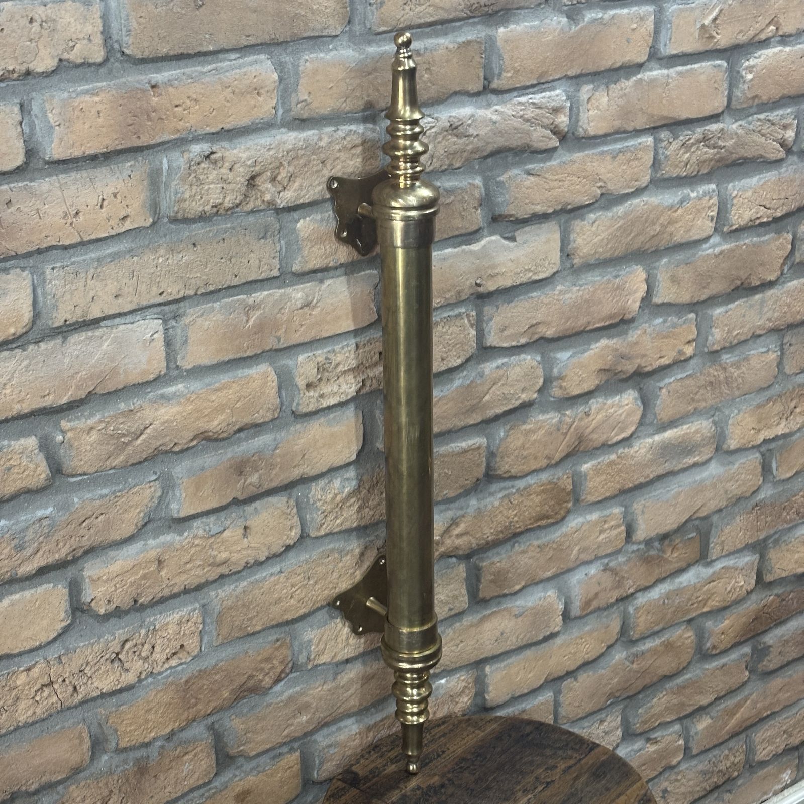 Antique Brass Shop Door Handles (2) photo furniture
