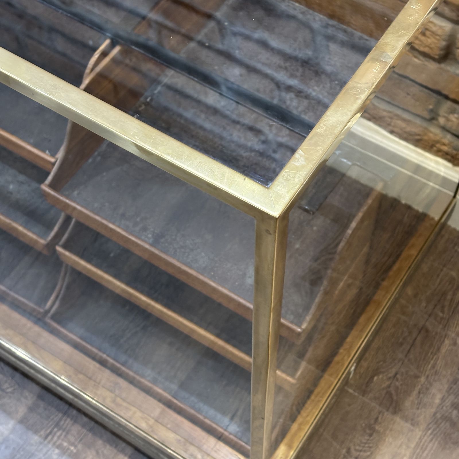 1930s Brass Framed Display Counter By Saml. Elliott & Sons photo Furniture