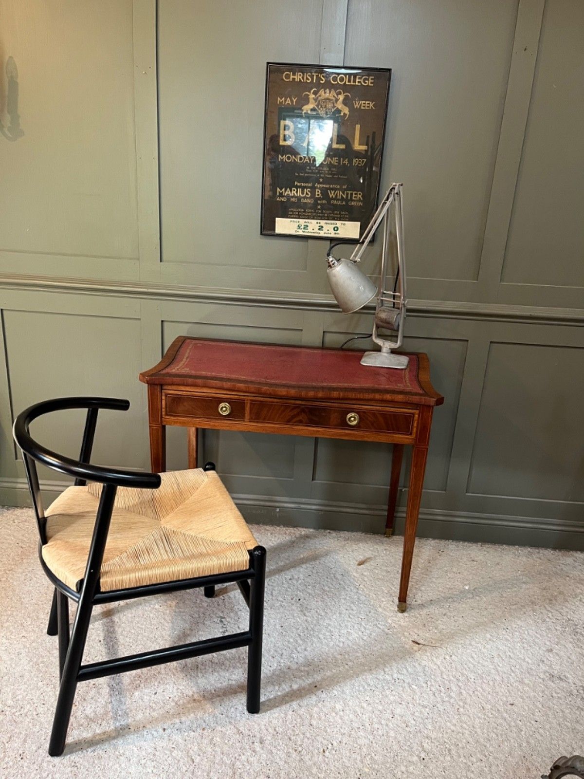 Antique Desk With Leather Top Circa Early 1900’s.