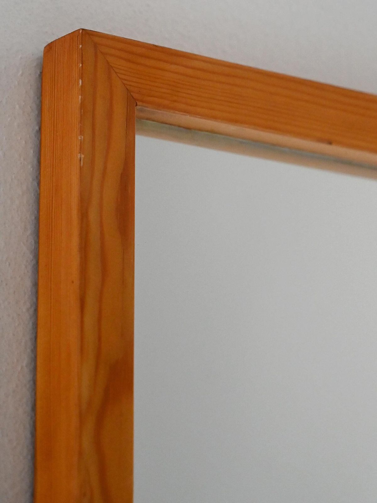 Scandinavian Minimalist 1960s Oak Mirror photo Home Decor