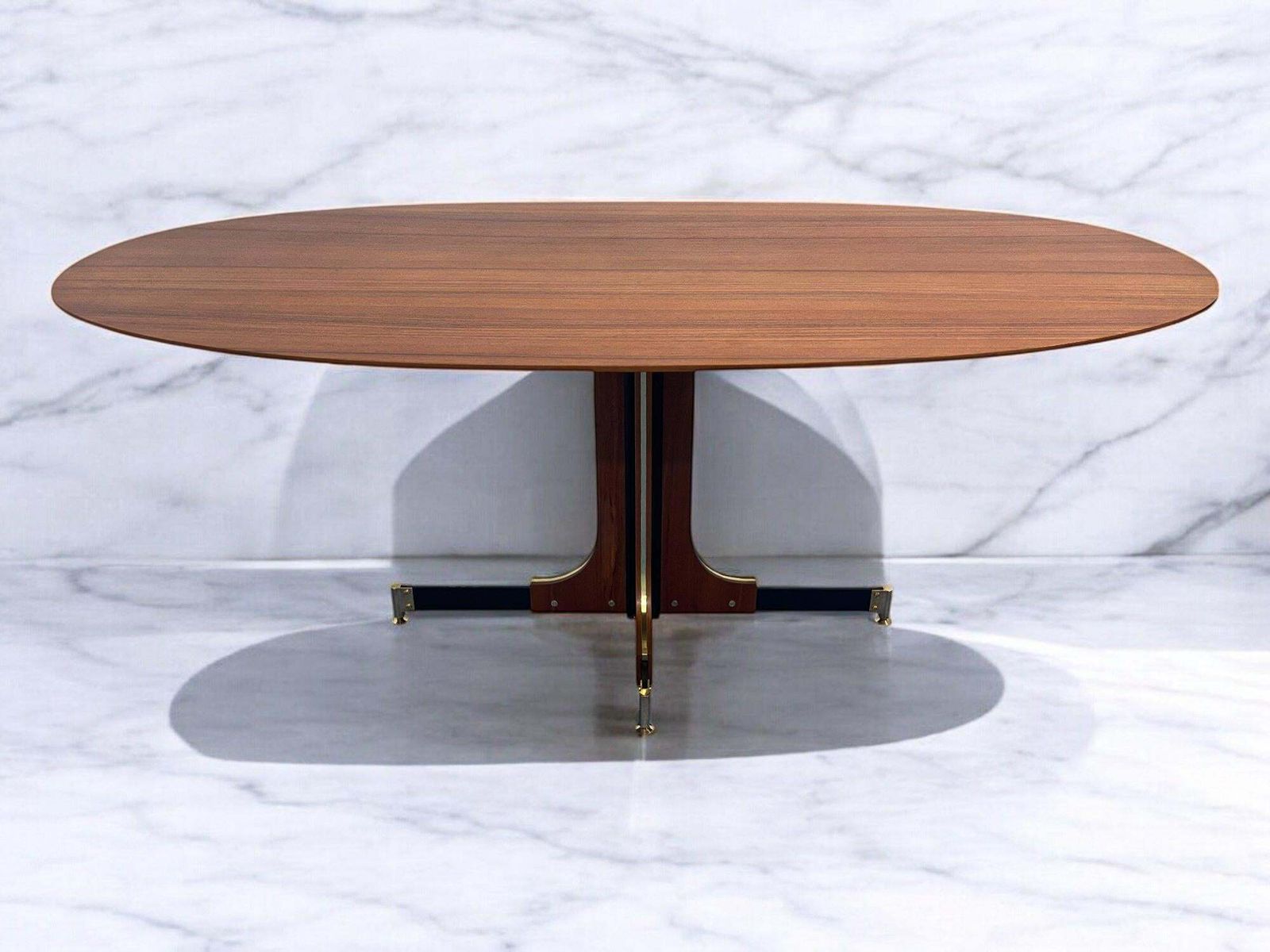 Italian Mid Century Dining Teak Table Attributed To Ignazio Gardella, 1960s photo for sale