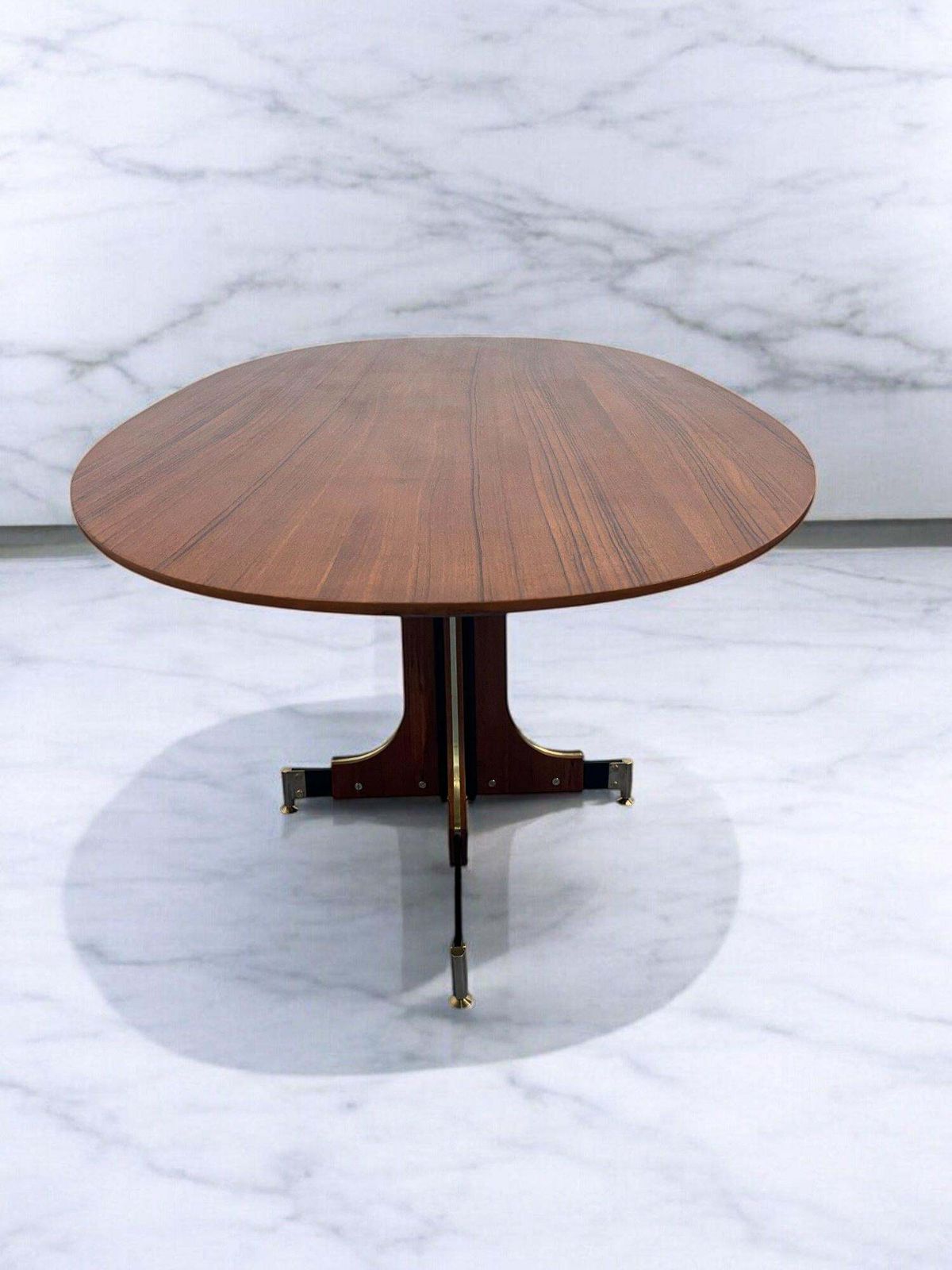 photo furniture Italian Mid Century Dining Teak Table Attributed To Ignazio Gardella, 1960s