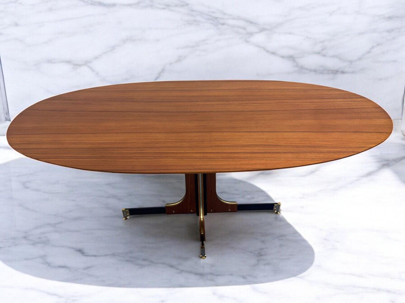 Furniture Italian Mid Century Dining Teak Table Attributed To Ignazio Gardella, 1960s photo