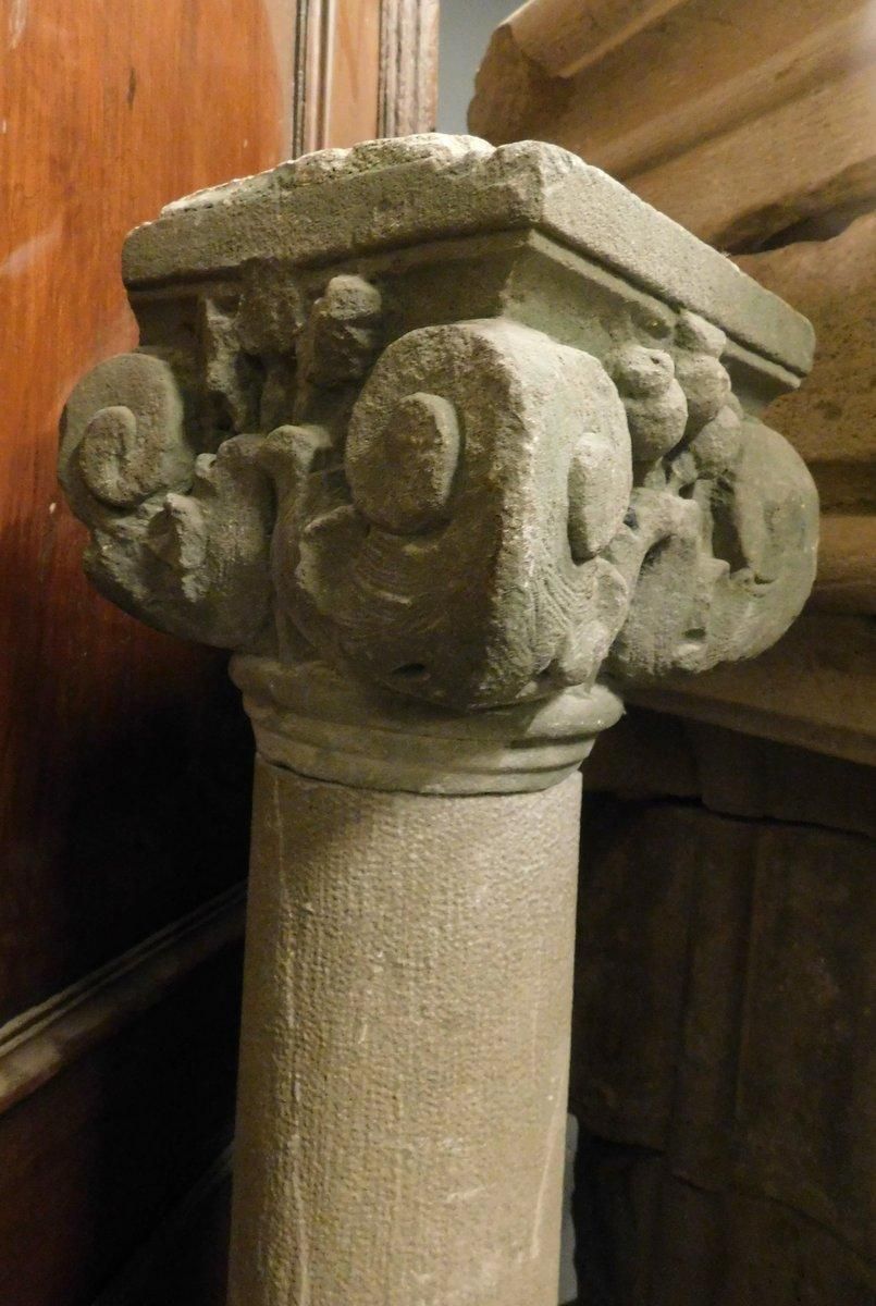Column With Capital Carved In Stone, Italy photo for sale