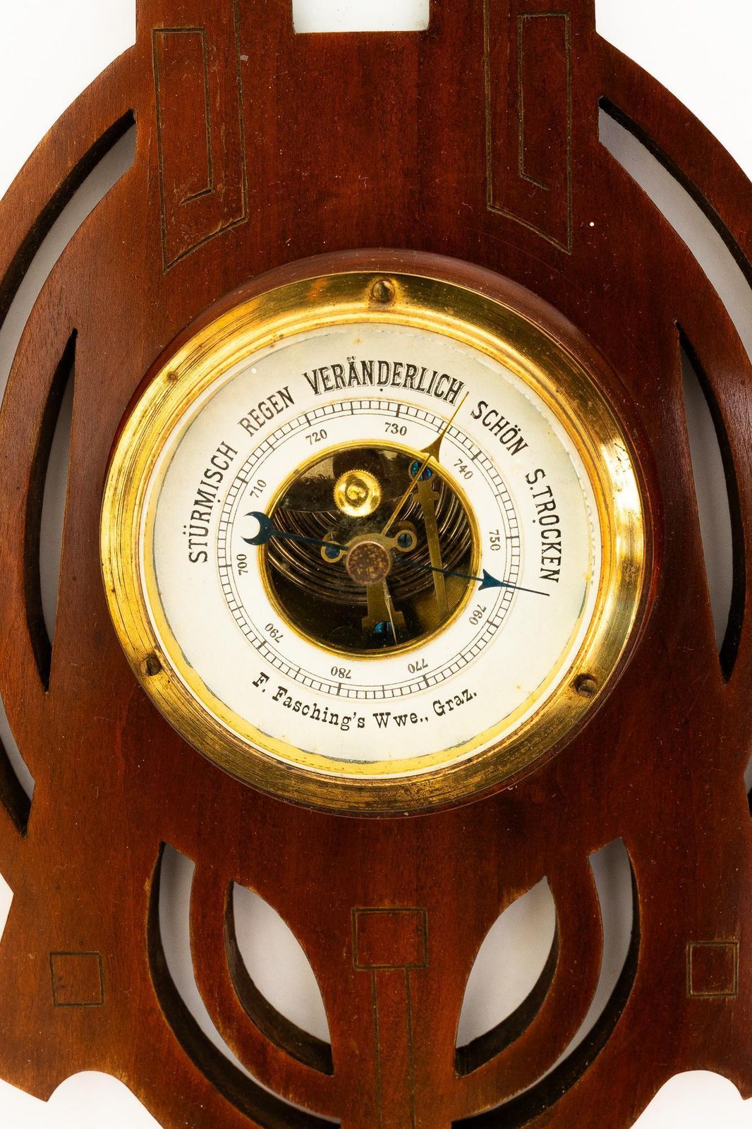 Art Deco Wood Weatherstation Vienna Around 1920s photo vinterior