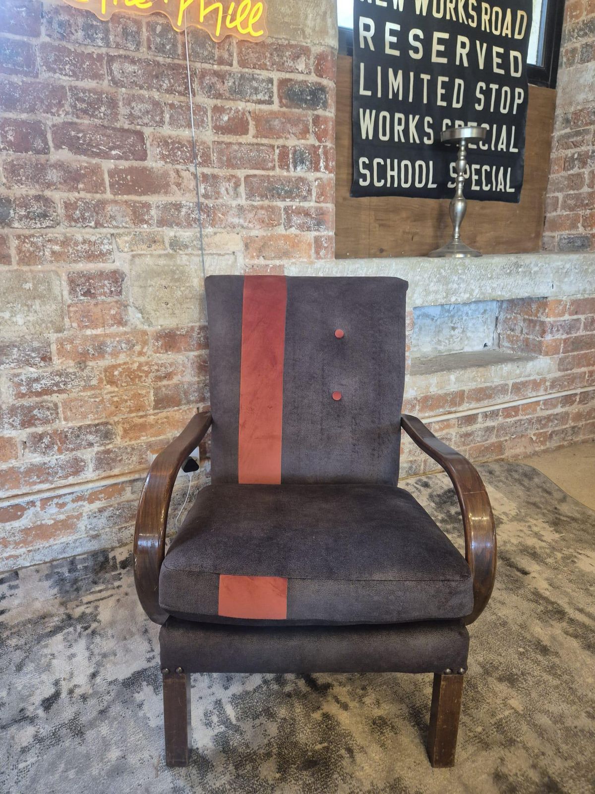 Vintage Parker Knoll 713 Pk Armchair   Halabala Style Oak & Art Deco Design (New Upholstery) photo furniture