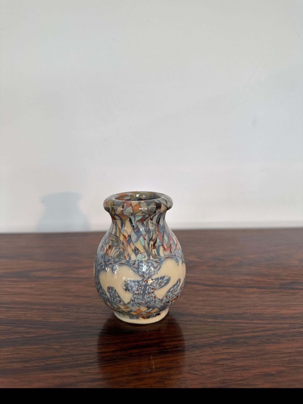 Earthenware Vase With Mosaic Mille Fiori Decoration, Gerbino For Vallauris photo vinterior