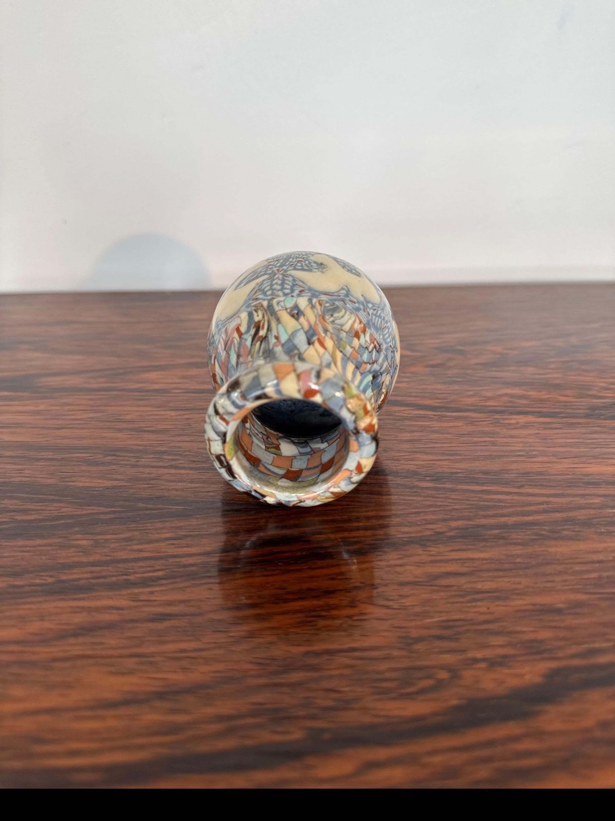 photo for sale Earthenware Vase With Mosaic Mille Fiori Decoration, Gerbino For Vallauris