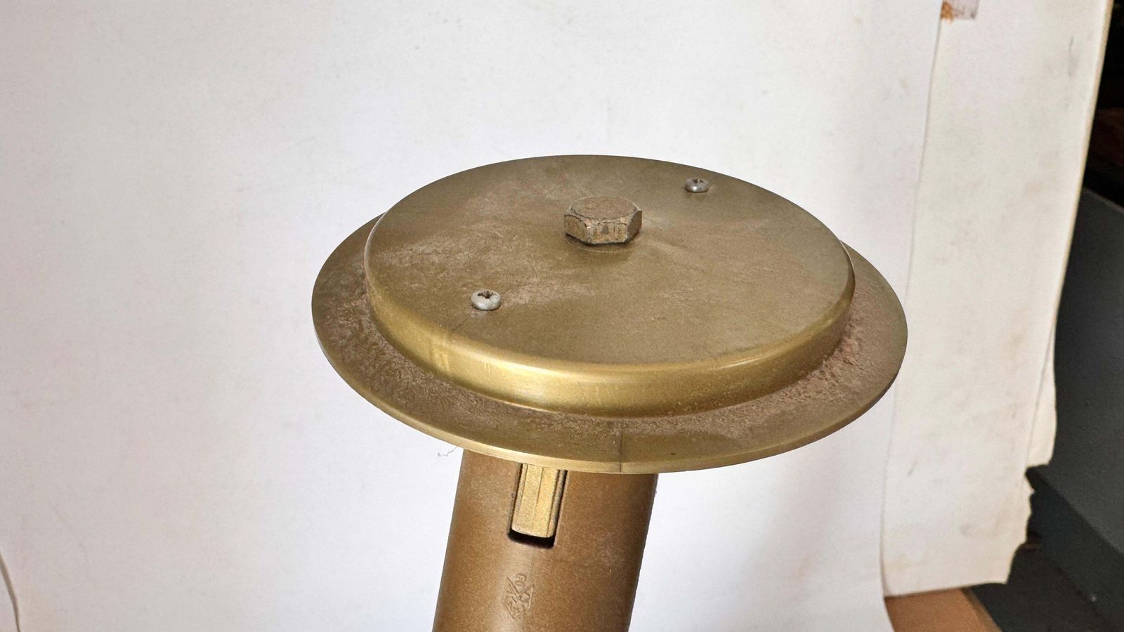 Lighting Large French Brass & Gilt Metal Fish Table Lamp – 1970s photo