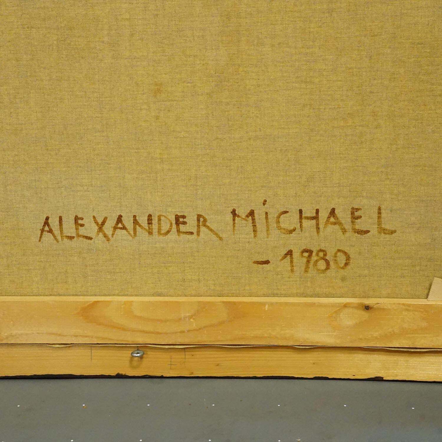 Alexander Michael Oil Painting – Begonias And Geraniums, 1980 photo vinterior
